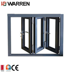 Aluminum hurricane impact vertical bi-fold windows