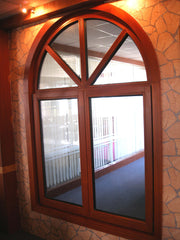 WDMA Mordern Design Aluminum Arched Frame Windows Glazed Glass Fixed Windows