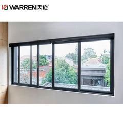 40x36 Sliding Aluminium Laminated Glass Brown Powder Coated Window Custom