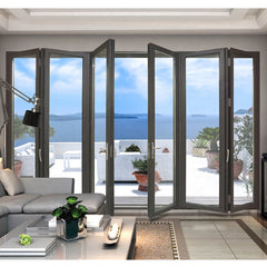 China WDMA aluminum bi folding sliding patio doors