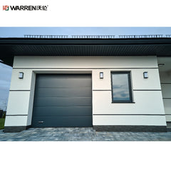 16x8 Black Garage Door With Insulated Sectional Garage Door