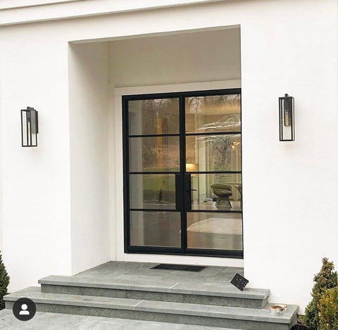 WDMA  luxury hand made steel windows and doors black steel windows steel/glass double doors iron grill design