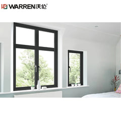 WDMA Double Pane Windows Casement Silver Aluminium Windows Large Aluminium Windows Casement