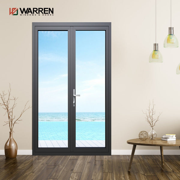 Hinged Door Hurricane Proof Windows And Doors  Aluminium Casement Doors For Kitchen Bathroom