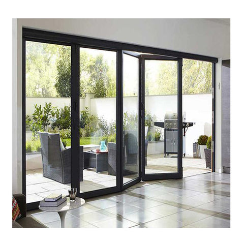 Aluminum Exterior Door Air Tight Waterproof Glass Folding Door Bifold Door