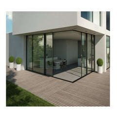 Thermal break sound proof aluminum french door double glass exterior sliding patio door