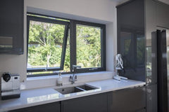 New Design Modern Custom Top Hung Aluminum Frame Swing Bathroom Awning Casement Window