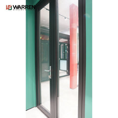 Factory Direct Sale Industrial  Frame Interior Glass French Black aluminium Glass Door