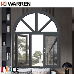 Soundproof push out casement window side hung arch top casement window