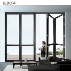 Customized Waterproof Exterior Aluminum Glass Bifold Patio Sliding Bi Folding Doors