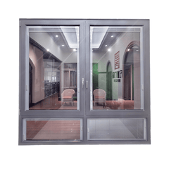 WDMA aluminum double tempered casement glass windows