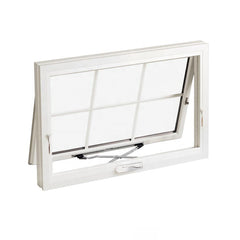 WDMA Customized Top Swing Single Hung Vinyl Windows UPVC Swing Window Grill Design