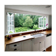 Soundproof Thermal Break Aluminum Folding Bi-Folding Glass Sliding Window UPVC Bi-fold Window For Kitchen