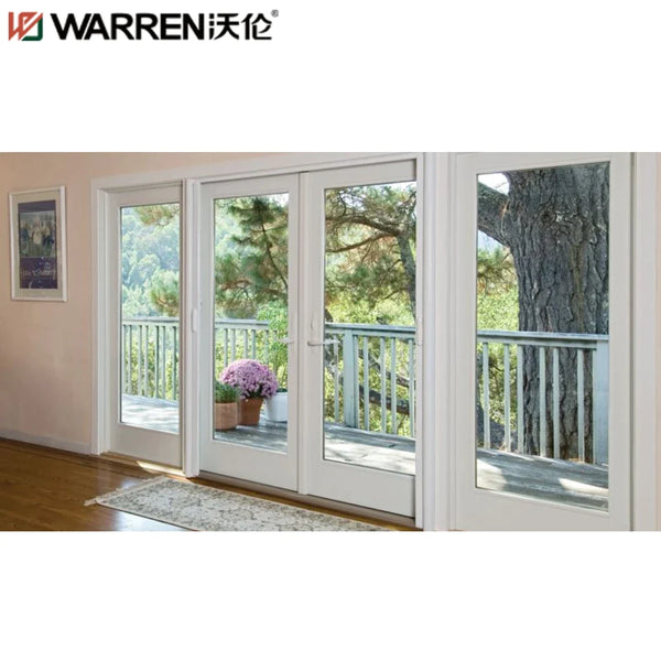 Warren 48x60 French Aluminium Double Glass Black Double Casement Door For Sale