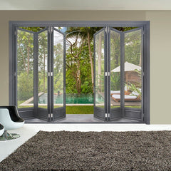 China WDMA soundproof aluminum glass folding door bifold doors