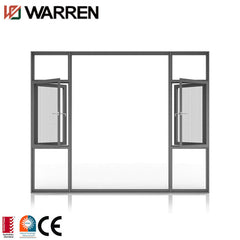 Aluminum 32x16 white vertical inswinging casement window