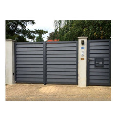 Customized Decorative Courtyard Entrance Aluminum Fence Gate Driveway Sliding Gate