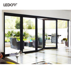 Bulk order good price exterior bi folding external patio aluminum folding glass door