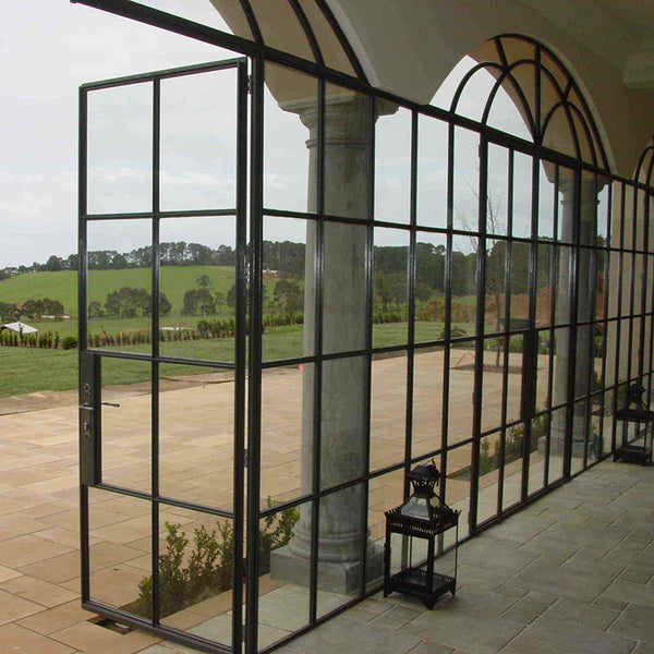 WDMA Exterior Pivot Pergolas Sliding Glass Entrance Front Glass Door