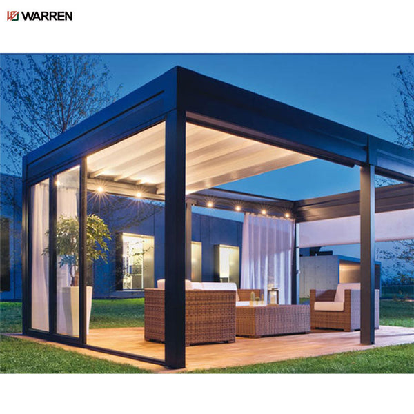 Warren luxury motorized patio aluminum roof pergola