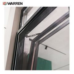 46x58 Window With White Color Hurricane Impact Aluminum Double Pane Glass