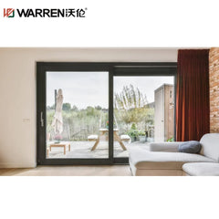 WDMA 72x80 Sliding Aluminium Triple Glass White Double Wide Modern Door Patio