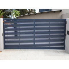 front door Gate Designs Outside House Yard Double Sliding Powder Coated Security Aluminum Gate