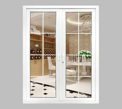 WDMA plastic patio double PVC swing door