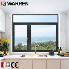 aluminium double casement outward glass window