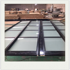 China WDMA Modern electric automatic glass panel steel material sectional garage door price for sale