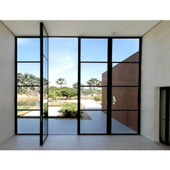 WDMA Huge Aluminum Frameless Sliding French Casement Glass Door