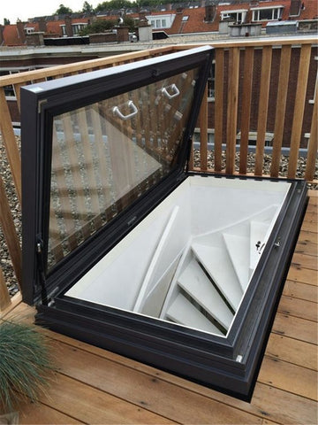 Black Roof Window Electric Openable Laminated Glass Clear Skylight Roof Panel Price