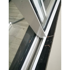 WDMA High Quality Windproof Double Glazed Glass PVC Horizontal Sliding Window Grill Design