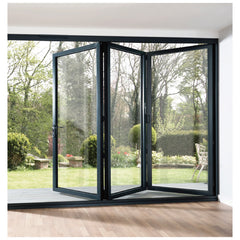 Exterior Balcony Patio Aluminum Profile Bifold China Door Tempered Glass French Door