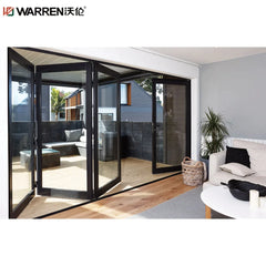 28x96 Bifold Aluminium Triple Glass Black Folding Modern Door Patio