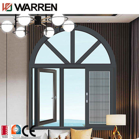 Aluminium hurricane american german standard arched casement windows