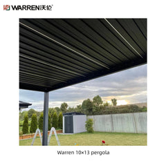 Warren louvered roof 10x13 pergola with aluminum white canopy