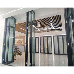 WDMA 3 panel sliding door Thermal Break Aluminum Bi-folding door