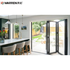 WDMA 96x80 Patio Door Folding 30 Inch Bi Fold Doors 24x80 Bifold Doors Aluminum Glass Patio