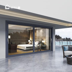 WDMA Modern strong thermal broken aluminium narrow frame large glass lift and slide sliding doors