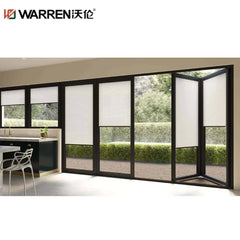 24x72 Bifold Aluminium Triple Glazing Black Cheap Internal Door For Home