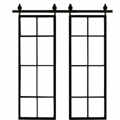 WDMA wholesale soundproof interior wrought iron insulated sliding barn doors for house