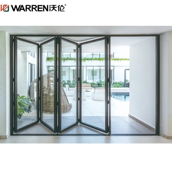 WDMA 96x80 Patio Door Folding 30 Inch Bi Fold Doors 24x80 Bifold Doors Aluminum Glass Patio