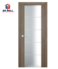 Simple Decorative Door Design Wooden Veneer Mdf with Glass Internal Single Swing Open Style Interior Doors on China WDMA