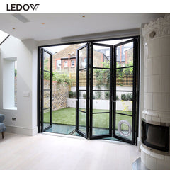 Customized Waterproof Exterior Aluminum Glass Bifold Patio Sliding Bi Folding Doors