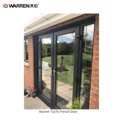 72x76 French Aluminum Double Glass Black Custom Double Door Interior