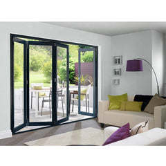 China Manufacturer Folding Patio Doors Prices Lowes Glass Bifold Used Exterior Doors For Sale