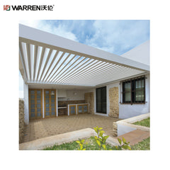 12x16 Louvered Pergola with Aluminum Alloy White Canopy