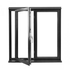 WDMA New Design Thermal Break Aluminum Casement Window Double Tempered Glass