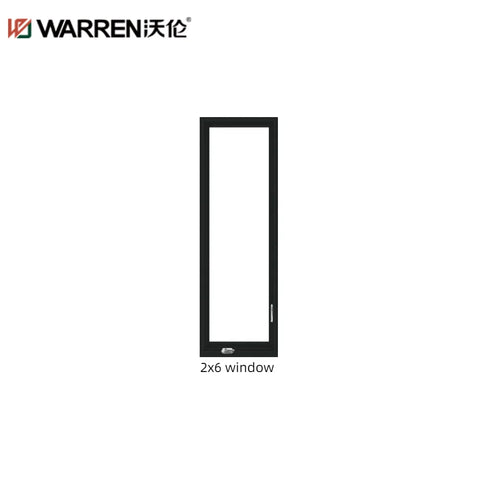 WDMA 2x6 Window Double Pane Insulated Windows Aluminium Frame Casement Window